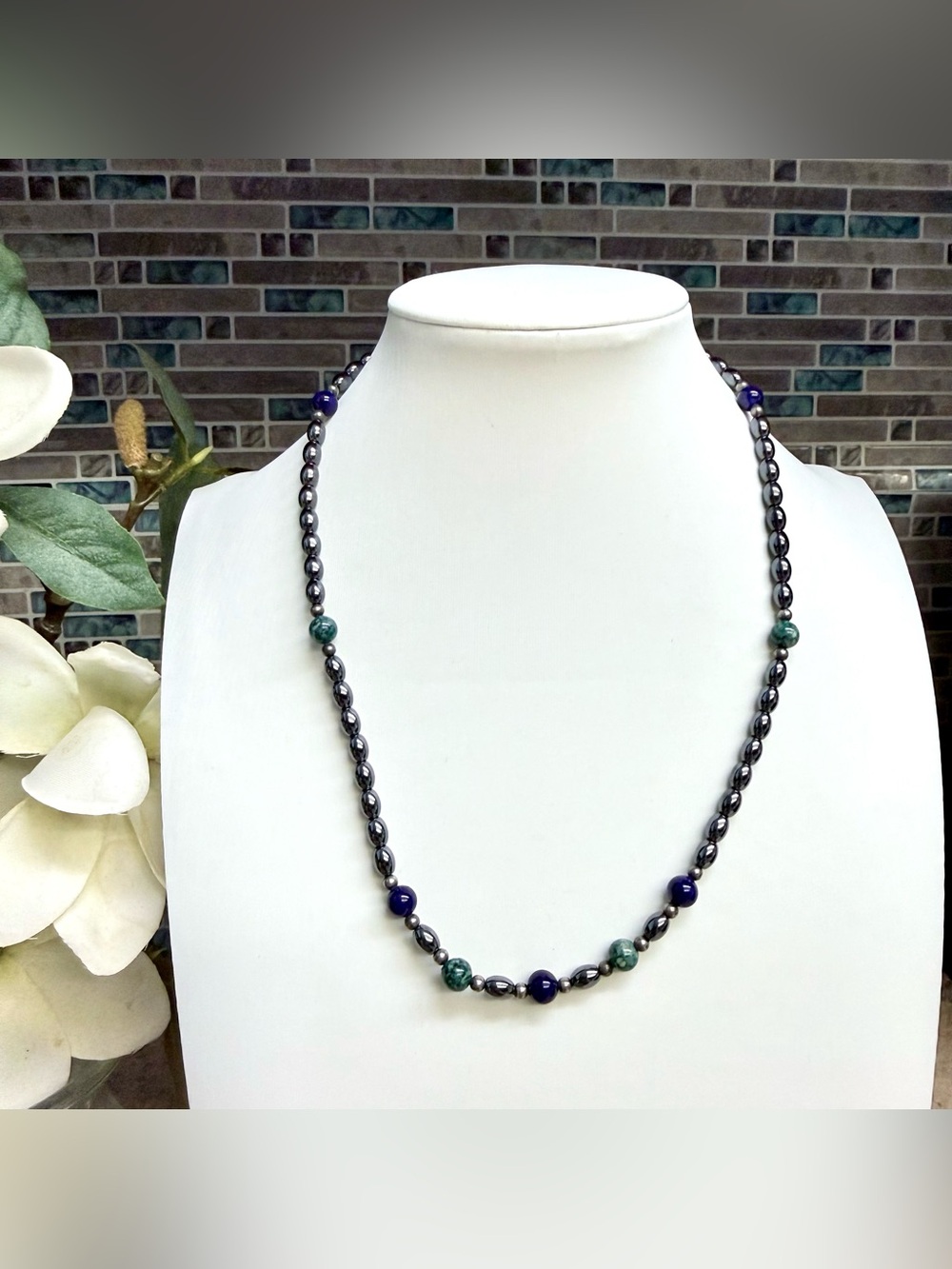 Hematite, Lapis and Jasper necklace